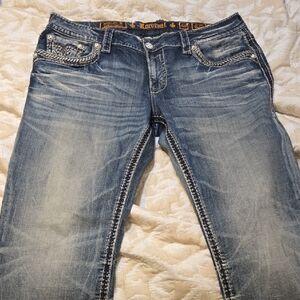 Rock Revival Men's Blue Straight Jeans